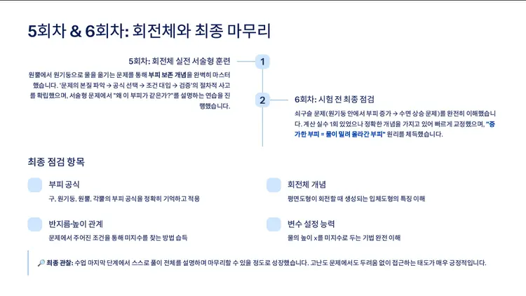 5회차 및 6회차 : 회전체와 최종 마무리