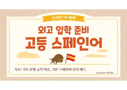 파인티처 백은별 선생님의 고등 스페인어 (외고 입학 준비)수업 썸네일 사진