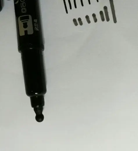 컴퓨터용 싸인펜 불량