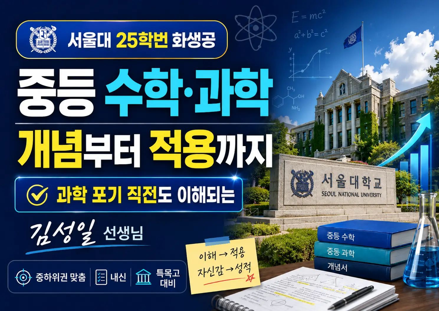 파인티처 김성일 선생님의 과학 포기 직전도 이해되는 서울대 화생공 선배의 중등 물화생지 개념+적용 수업수업 썸네일 사진