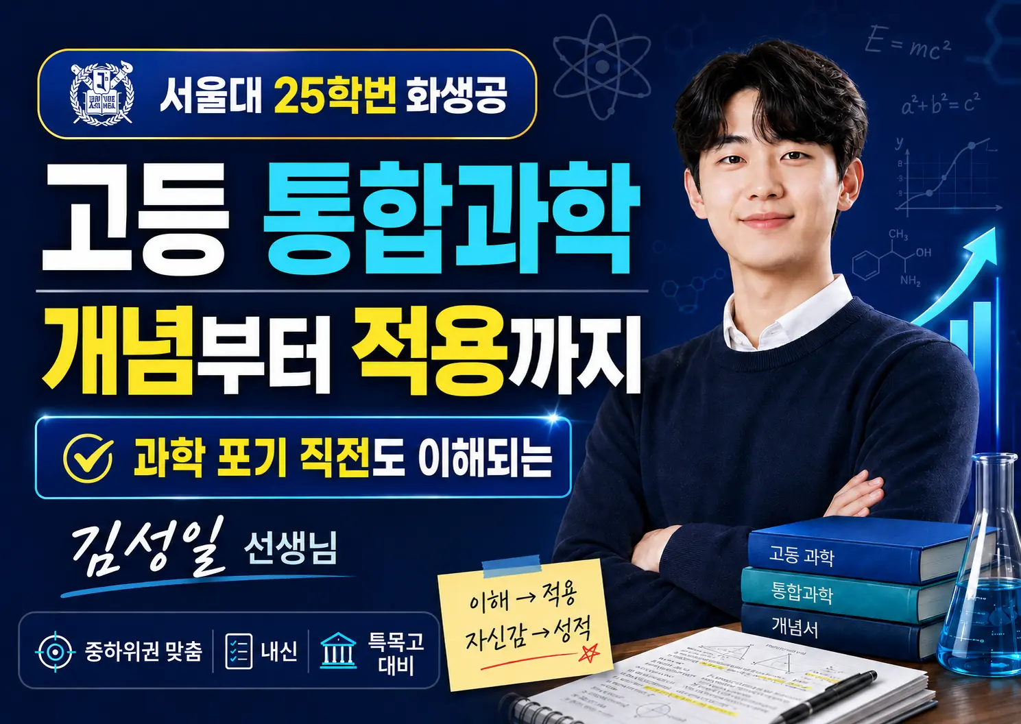 파인티처 김성일 선생님의 과학 포기 직전도 이해되는 서울대 화생공 선배의 고등통합과 개념+적용 수업수업 썸네일 사진