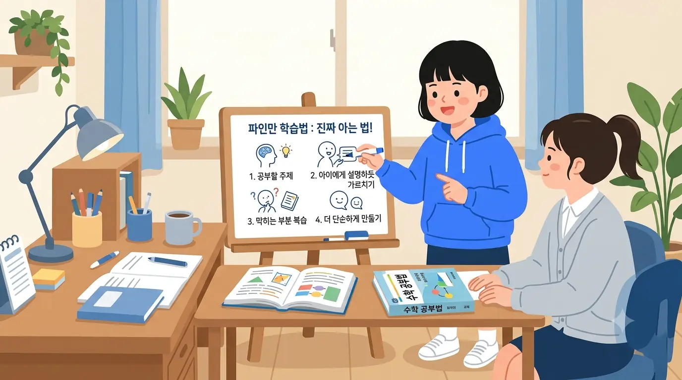 [공부법] 파인만(Feynman) 기법, '가르치듯 설명하면' 진짜 내 지식이 됩니다 (4단계 공부법)