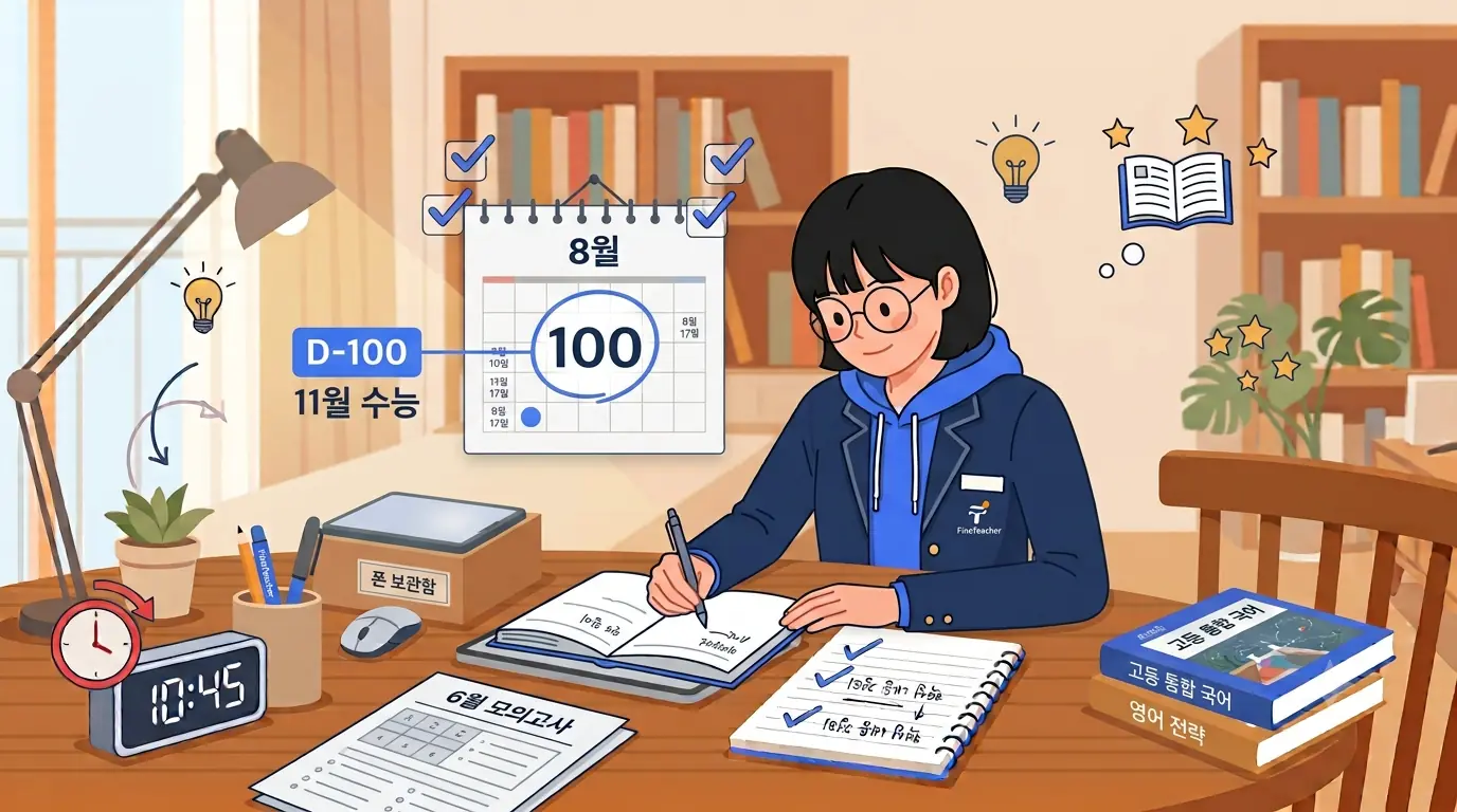 [공부법] 수능 디데이 D-100, 등급을 바꾸는 마지막 100일 전략 (과목별 + 주차별 로드맵)