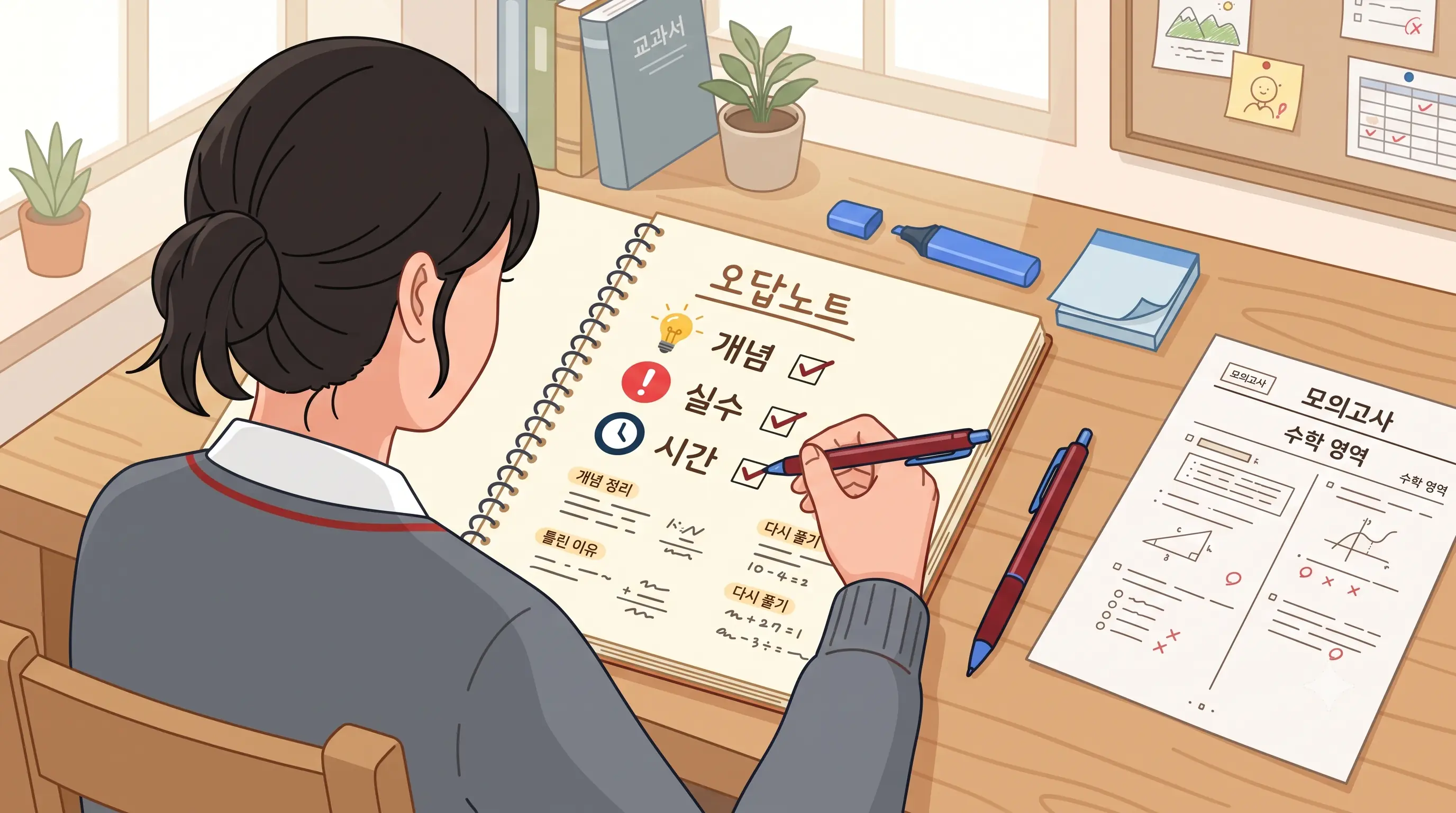 [공부법] 모의고사 오답노트, 점수 올리는 진짜 작성법 (국어·영어·수학)