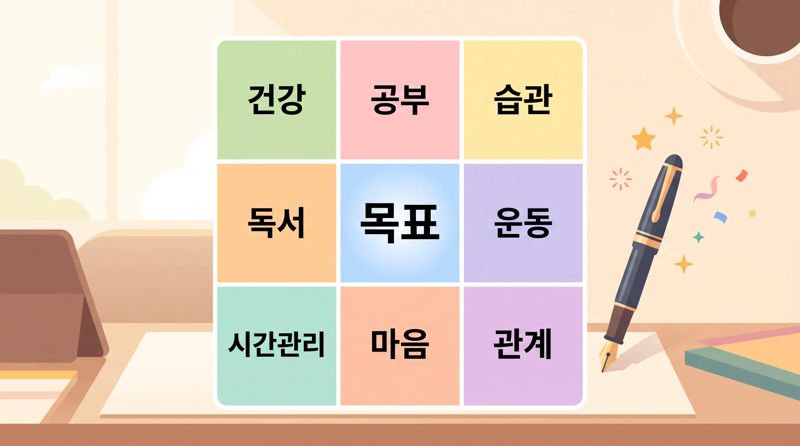 [공부법] 만다라트 계획표 작성법 - 81칸으로 새해 목표 세우기