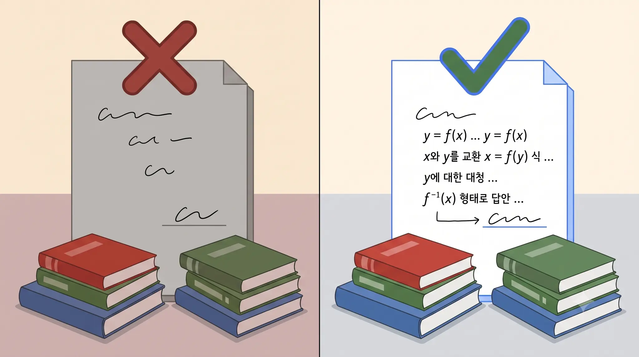 감점되는 풀이 vs 부분점수 받는 풀이를 비교한 인포그래픽