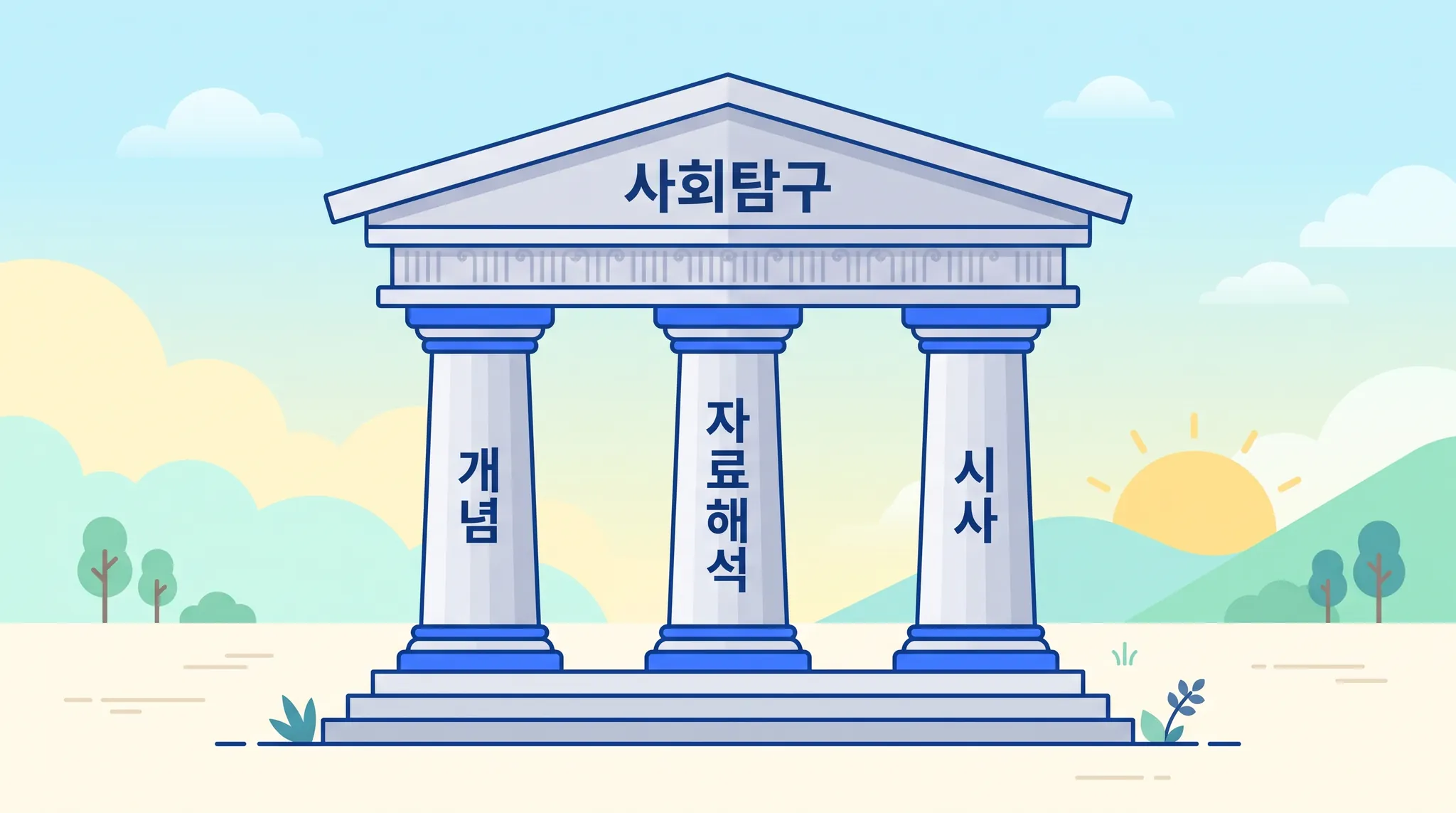 사회탐구 3기둥 개념도 개념 자료해석 시사